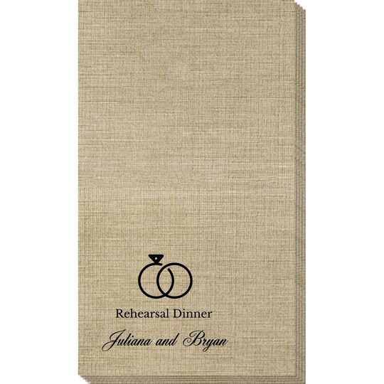 Modern Wedding Rings Bamboo Luxe Guest Towels